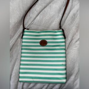 Dooney & Bourke crossbody bag seafoam and white